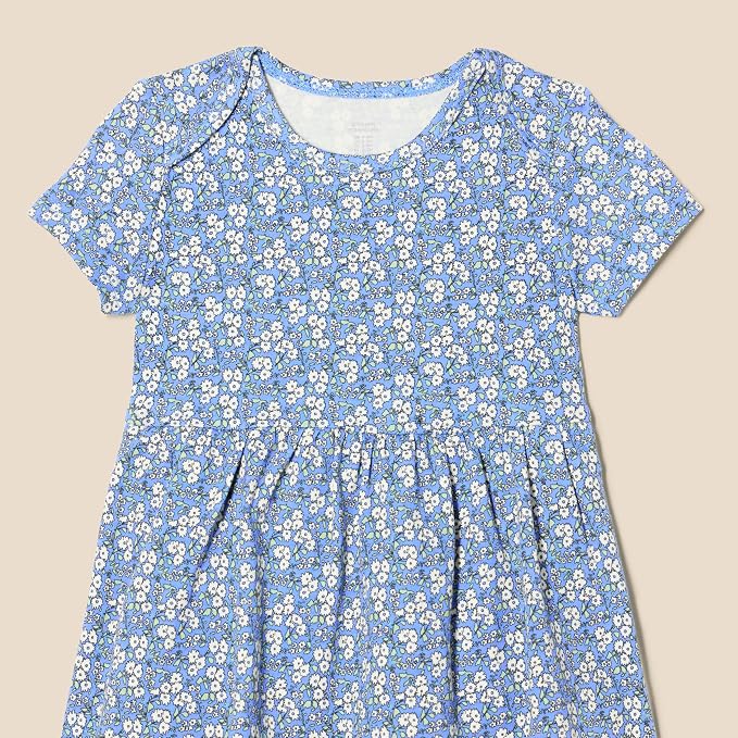 Amazon Essentials Baby Girls' Short Sleeve Bodysuit Dress, Everyday Dresses - Image 3