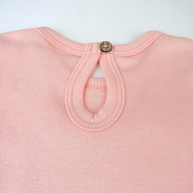 HonestBaby Baby Girls' 5-pack Long Sleeve Ruffle Shoulder Bodysuits 100% - Image 4