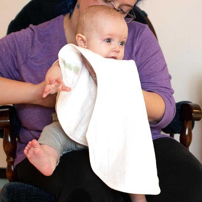 Green Sprouts Organic Cotton Muslin Burp Cloths, Adult Use Only, Hypoallergenic - Image 7