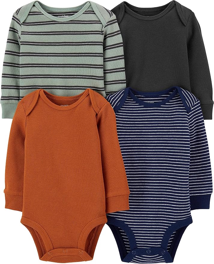 Simple Joys by Carter's Baby 4-pack Soft Thermal Long Sleeve Bodysuits by SimpleJoysbyCarters