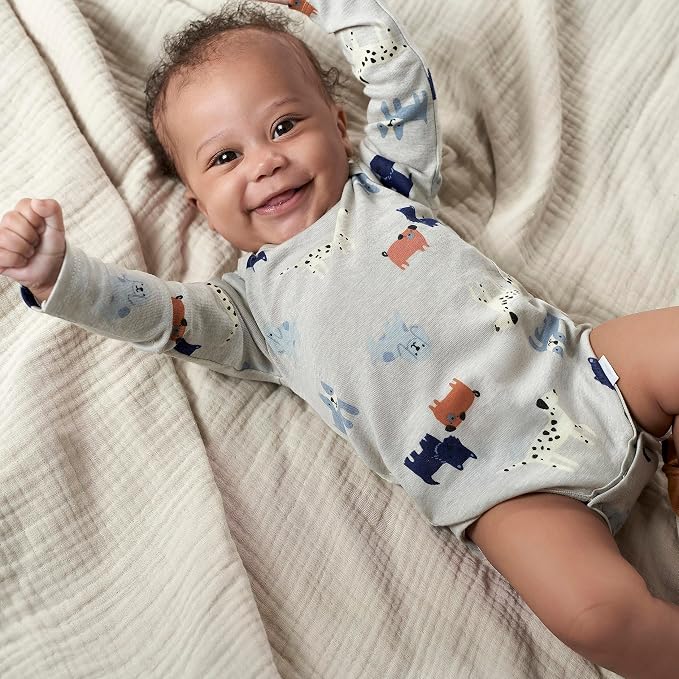 Gerber Baby Boys 6-Pack Long Sleeve Onesies Bodysuit - Image 2