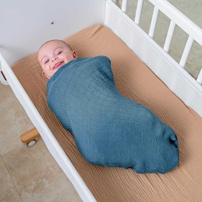 Comfy Cubs Muslin Swaddle Blankets Pack of 1, 47 x 47 Inch Soft Cotton Baby - Image 2