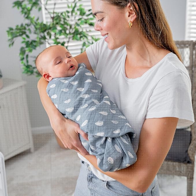 Comfy Cubs Muslin Swaddle Blankets Pack of 1, 47 x 47 Inch Soft Cotton Baby - Image 3