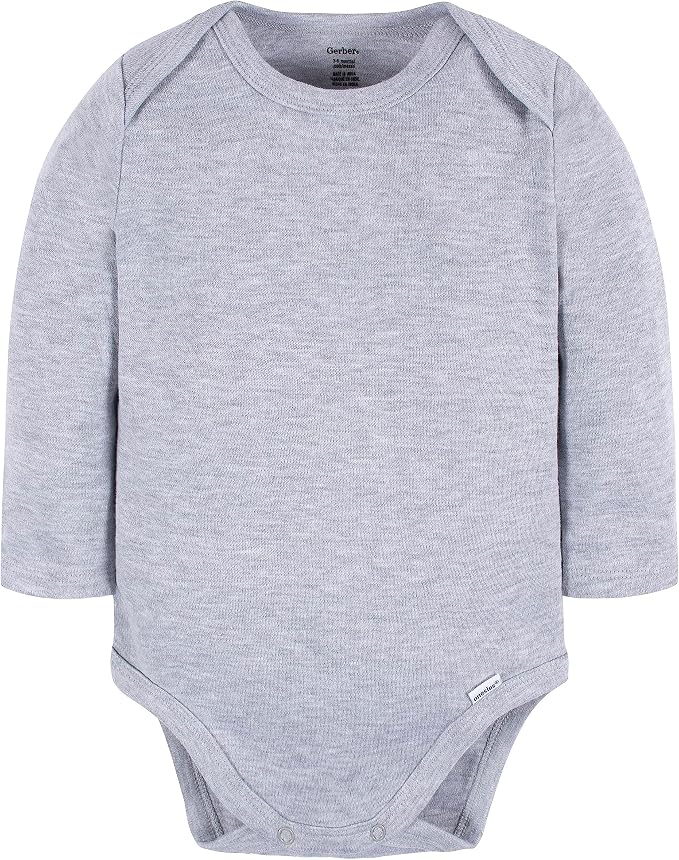 Gerber Baby Boys & Girls Long Sleeve Onesies Multi-Pack Interlock 180 Gsm - Image 2