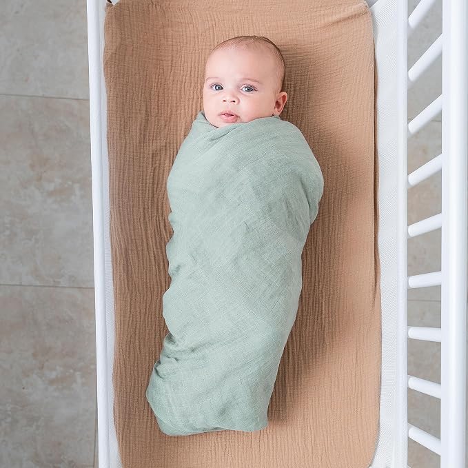 Comfy Cubs Muslin Swaddle Blankets Pack of 1, 47 x 47 Inch Soft Cotton Baby - Image 2