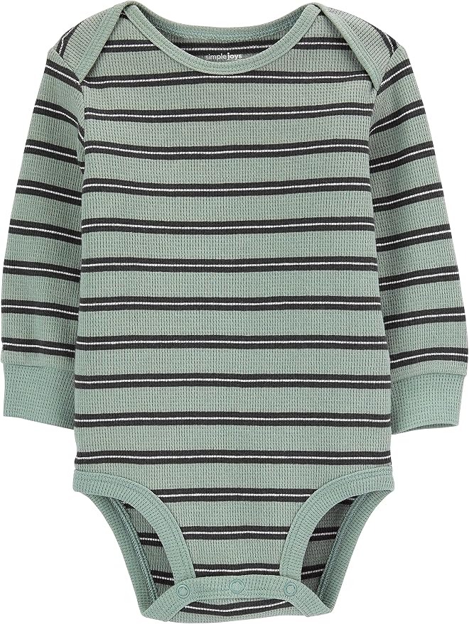 Simple Joys by Carter's Baby 4-pack Soft Thermal Long Sleeve Bodysuits - Image 2