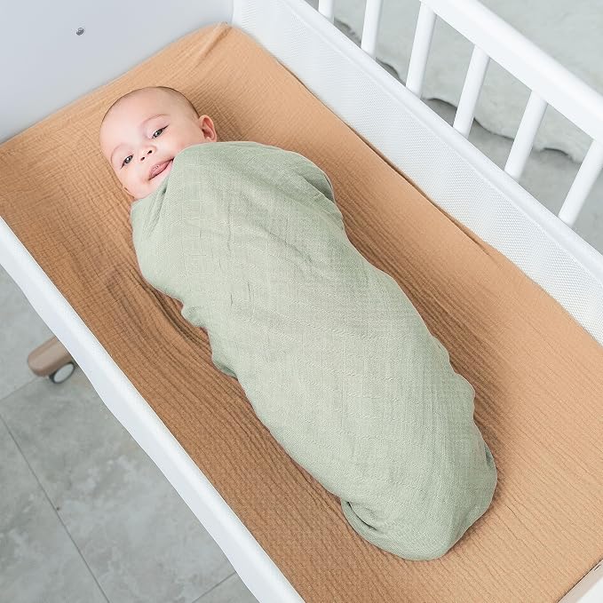 Comfy Cubs Muslin Swaddle Blankets Pack of 1, 47 x 47 Inch Soft Cotton Baby - Image 2