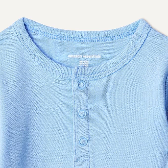 Amazon Essentials Unisex Babies' Long-Sleeve Cotton Henley Bodysuits - Image 4