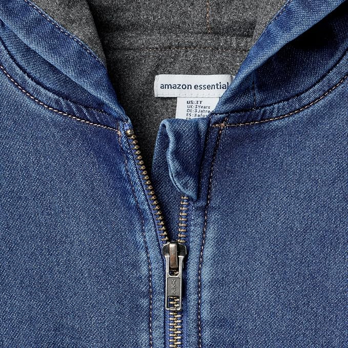 Amazon Essentials Unisex Babies' Soft Stretch Regular-Fit Denim Jacket - Image 4