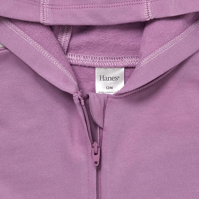 Hanes Baby Pure Comfort French Terry Hoodie, Infant Full-zip Hooded Jacket - Image 3