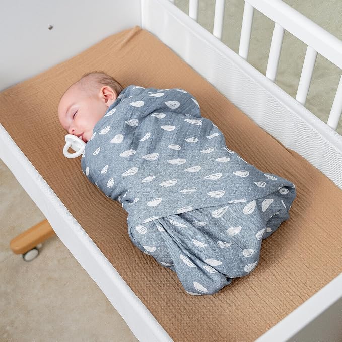 Comfy Cubs Muslin Swaddle Blankets Pack of 1, 47 x 47 Inch Soft Cotton Baby - Image 2