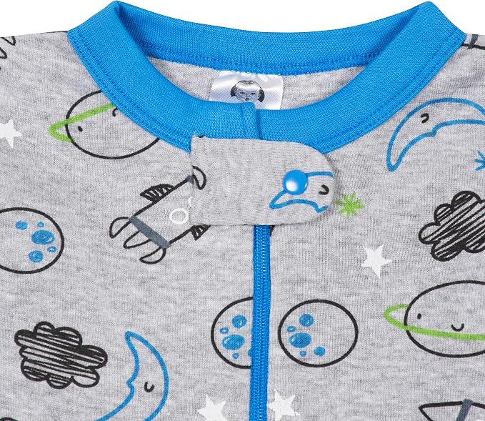 Gerber Baby Boys 4-Pack Footed Pajamas - Image 11