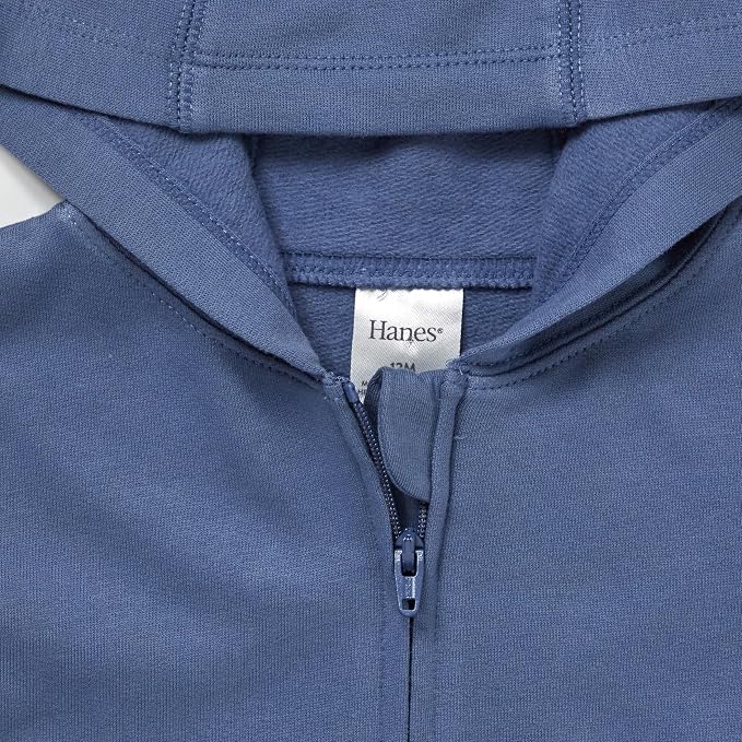 Hanes Baby Pure Comfort French Terry Hoodie, Infant Full-zip Hooded Jacket - Image 2