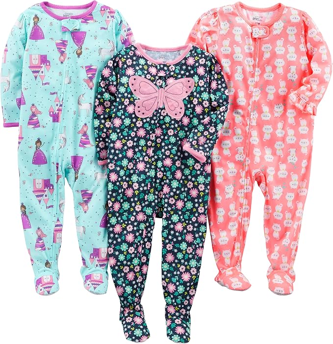 Simple Joys by Carter's Baby and Toddler Girls' 3 Pack Loose Fit Polyester by SimpleJoysbyCarters