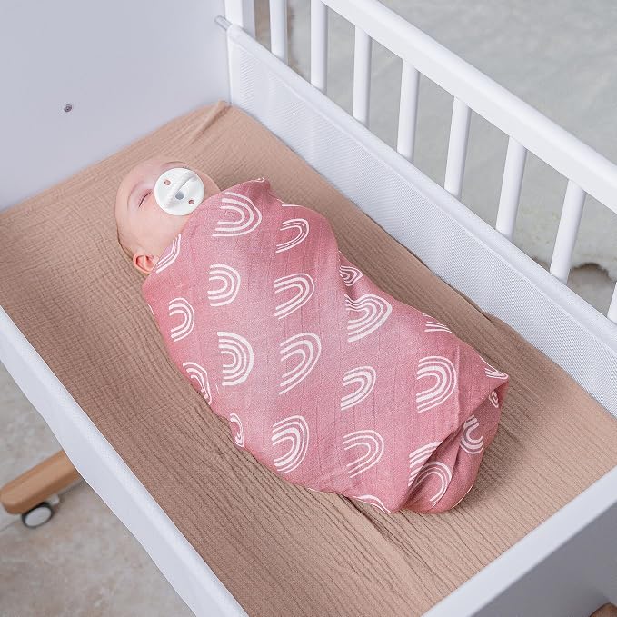 Comfy Cubs Muslin Swaddle Blankets Pack of 1, 47 x 47 Inch Soft Cotton Baby - Image 2