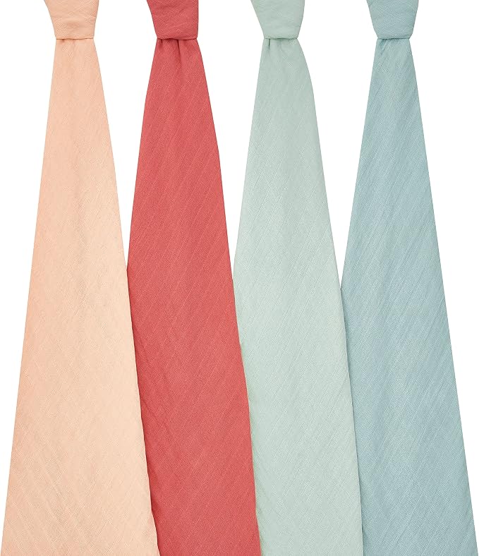 aden + anais Boutique Organic Swaddle Blanket 4-Pack – 100% Organic Cotton - Image 2