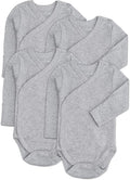 Baby Side Snap Kimono Bodysuit Set, Mitten Cuffs, 100% Cotton, Boy Girl by Goobie+Baby