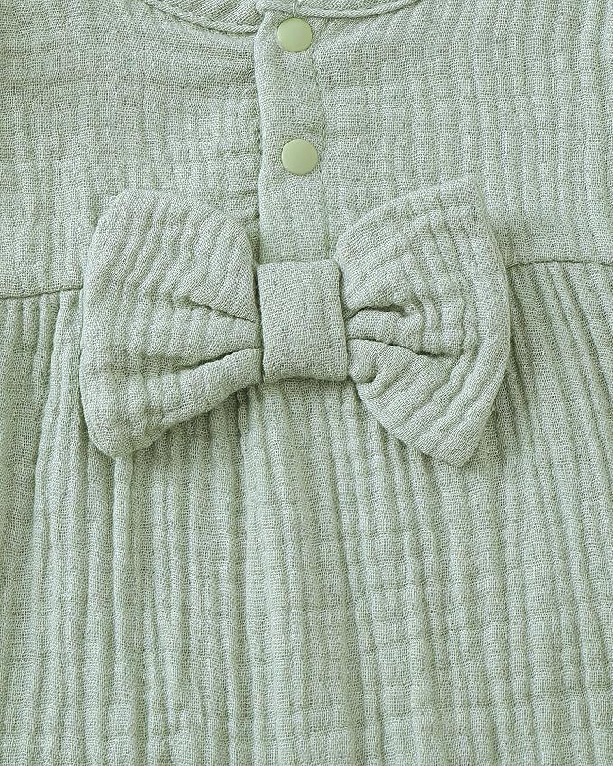 Renotemy Newborn Baby Girl Clothes Romper Summer Outfits Preemie-18Months | - Image 5